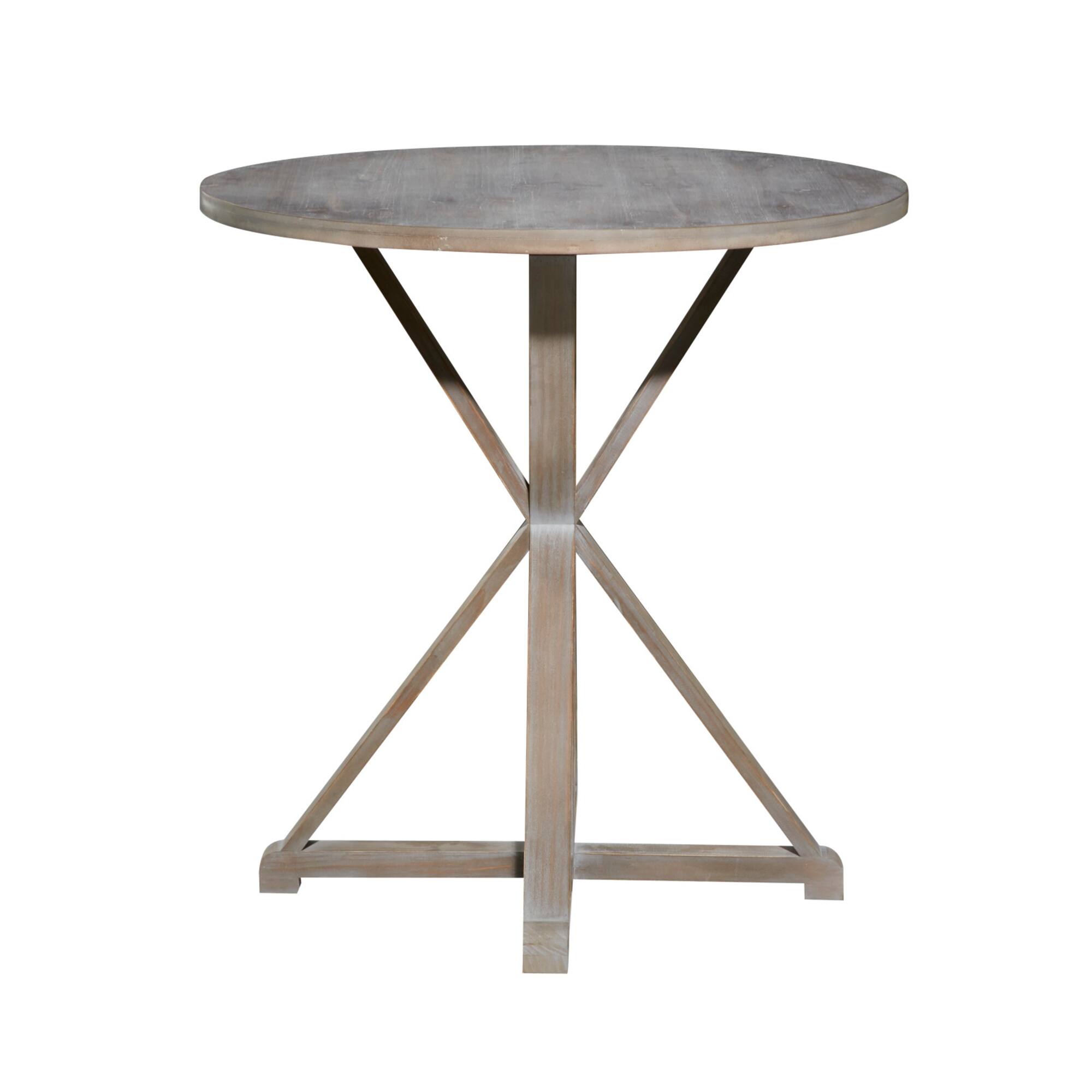 31" Brown Wood Farmhouse Accent Table